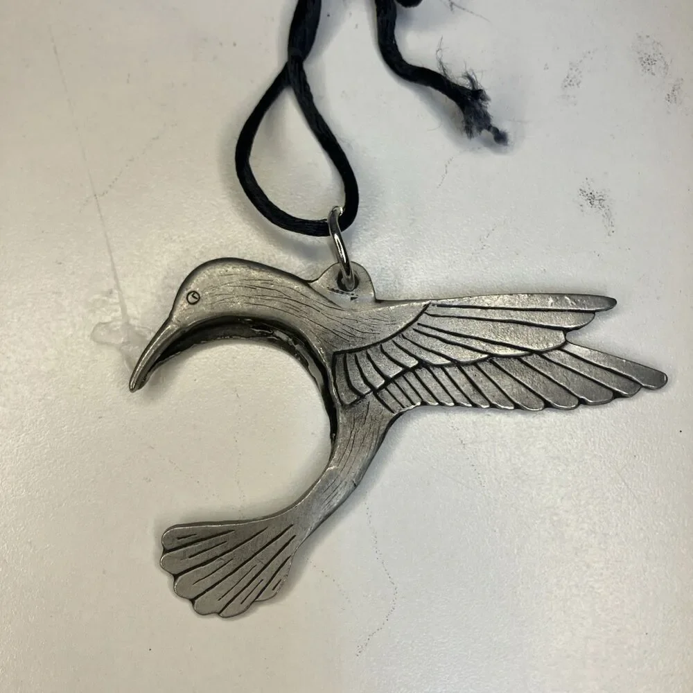 VTG Seagull Silver Metal Necklace 3”x2” - Picture 1 of 10